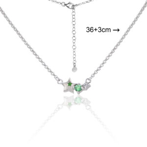 Colar Estrela Pedra Verde Lollipop | KCGA0308-RD-VE