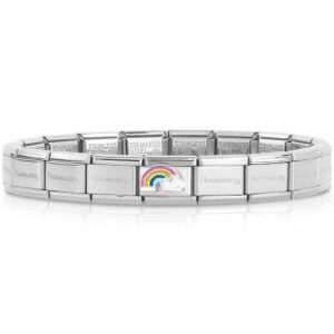 Pulseira Nomination Classic Silvershine With Rainbow Link | 339236/20